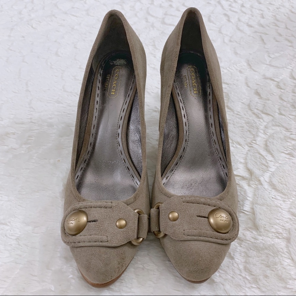 Coach Darlina Taupe High Heel Shoes Size 8
